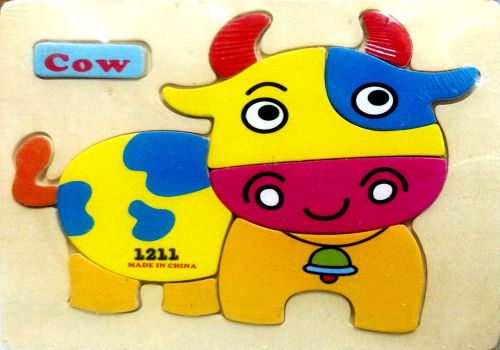 Wooden Puzzle Cow